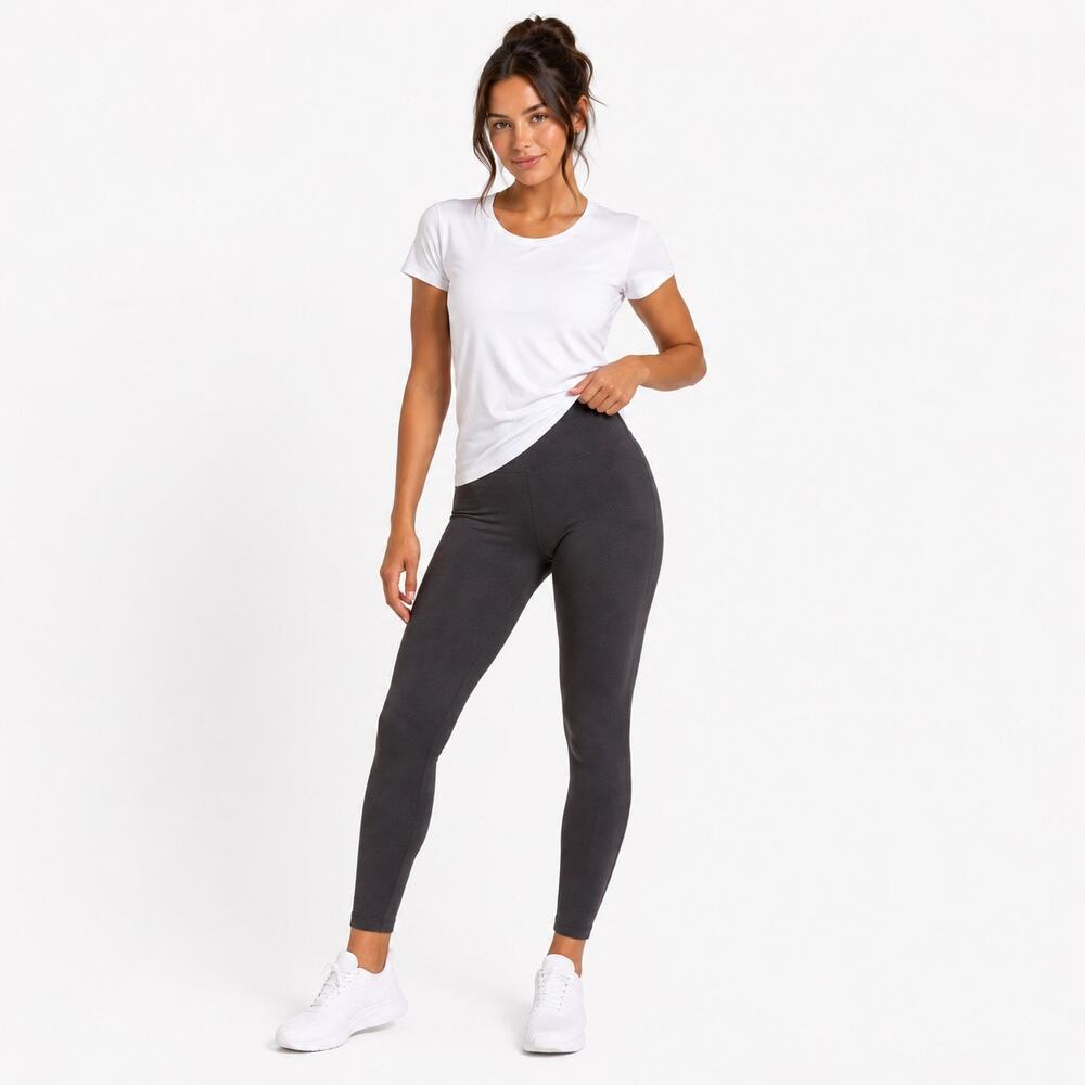 Vintage Express Leggings Straight Fit, Elastic Band Solid Gray Size S/P NWT